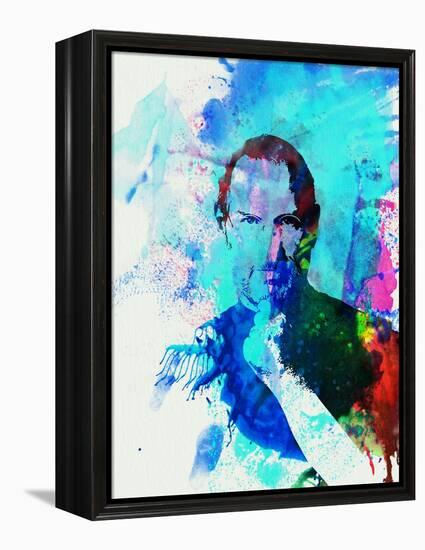 Legendary Steve Jobs Watercolor-Olivia Morgan-Framed Stretched Canvas