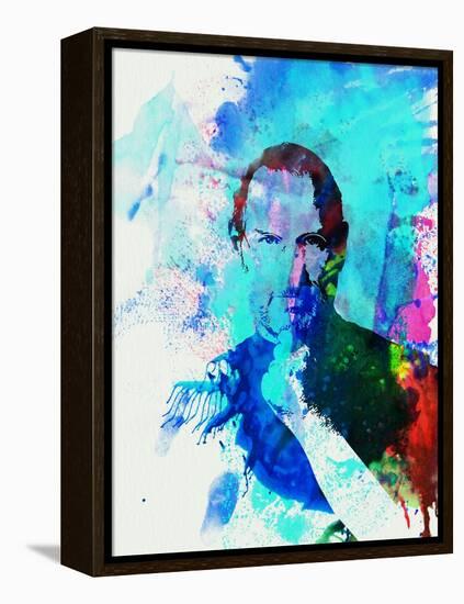 Legendary Steve Jobs Watercolor-Olivia Morgan-Framed Stretched Canvas