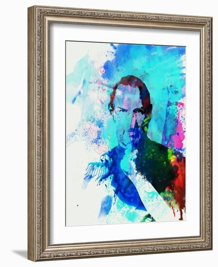 Legendary Steve Jobs Watercolor-Olivia Morgan-Framed Art Print