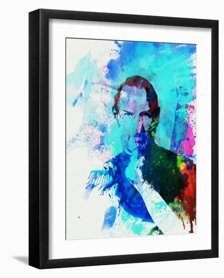 Legendary Steve Jobs Watercolor-Olivia Morgan-Framed Art Print