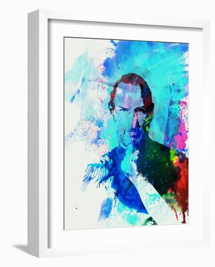 Legendary Steve Jobs Watercolor-Olivia Morgan-Framed Art Print