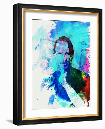 Legendary Steve Jobs Watercolor-Olivia Morgan-Framed Art Print