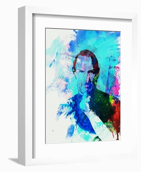 Legendary Steve Jobs Watercolor-Olivia Morgan-Framed Art Print
