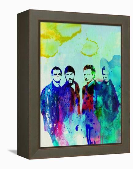 Legendary U2 Watercolor-Olivia Morgan-Framed Stretched Canvas