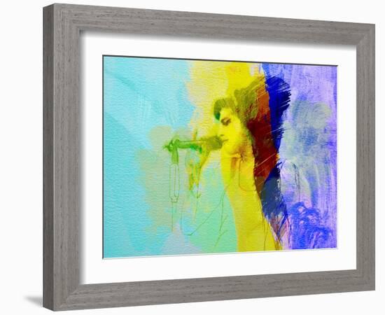 Legendary  Winehouse Watercolor-Olivia Morgan-Framed Art Print