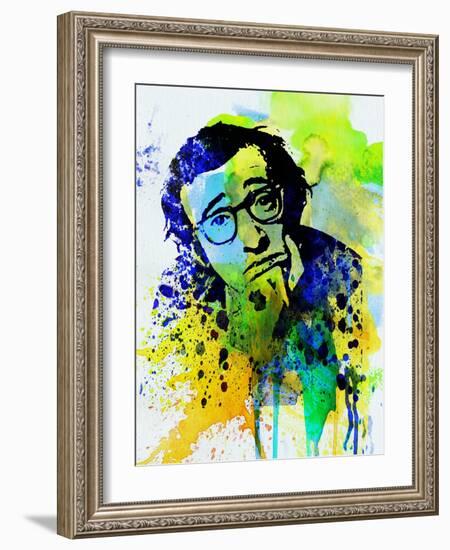 Legendary Woody Allen Watercolor-Olivia Morgan-Framed Art Print