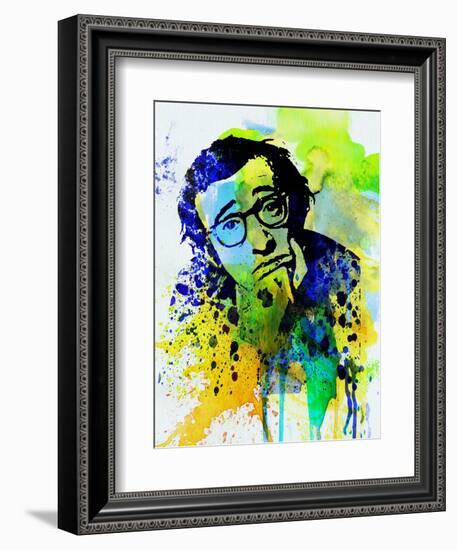 Legendary Woody Allen Watercolor-Olivia Morgan-Framed Art Print