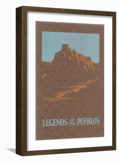 Legends of the Pueblos, Buttes-null-Framed Giclee Print