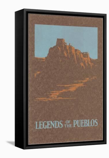 Legends of the Pueblos, Buttes-null-Framed Premier Image Canvas