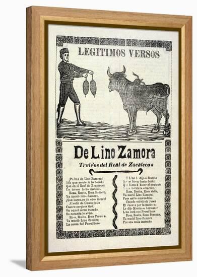 Legítimos Versos De Lino Zamora Traidos Del Real De Zacatecas, Published 1903-Jose Guadalupe Posada-Framed Premier Image Canvas