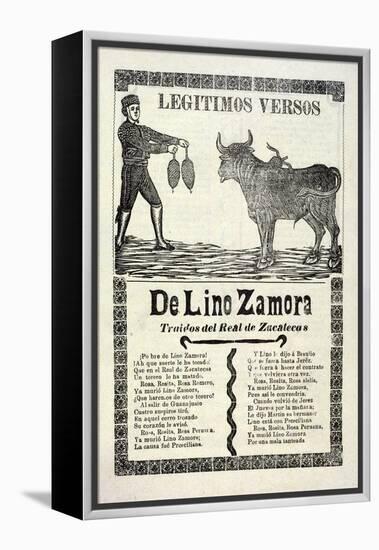 Legítimos Versos De Lino Zamora Traidos Del Real De Zacatecas, Published 1903-Jose Guadalupe Posada-Framed Premier Image Canvas