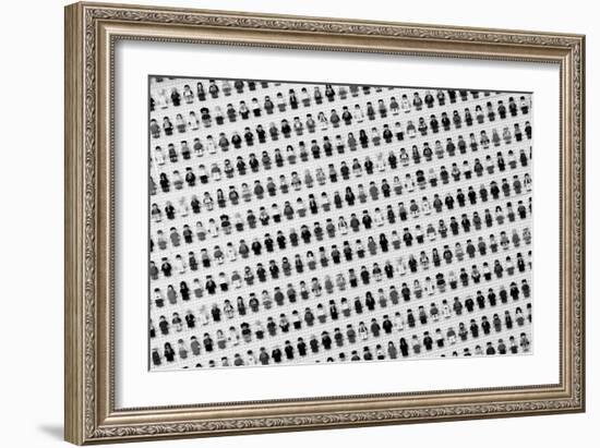 Lego Man Collection Black and White Art Print Poster-null-Framed Art Print