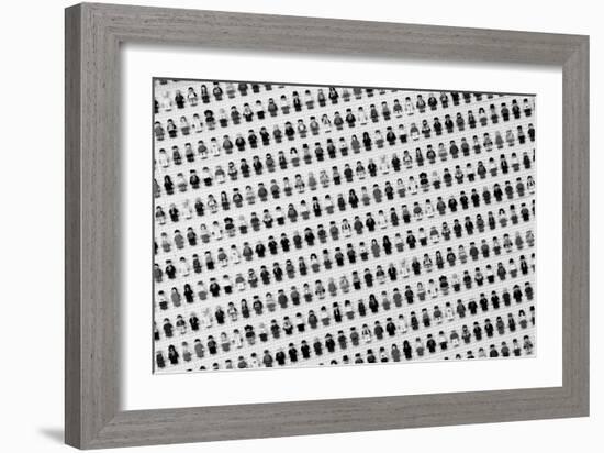 Lego Man Collection Black and White Art Print Poster-null-Framed Art Print