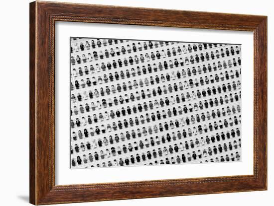 Lego Man Collection Black and White Art Print Poster-null-Framed Art Print