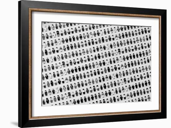 Lego Man Collection Black and White Art Print Poster-null-Framed Art Print