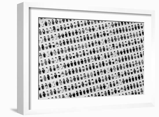 Lego Man Collection Black and White Art Print Poster-null-Framed Art Print