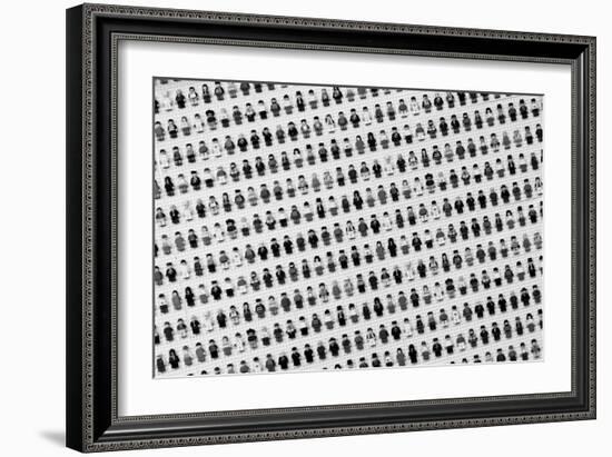 Lego Man Collection Black and White Art Print Poster-null-Framed Art Print