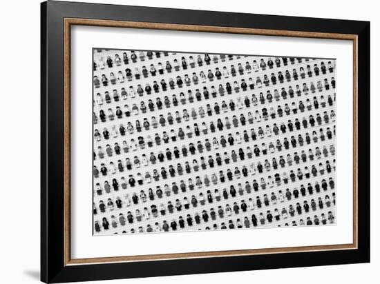 Lego Man Collection Black and White Art Print Poster-null-Framed Premium Giclee Print