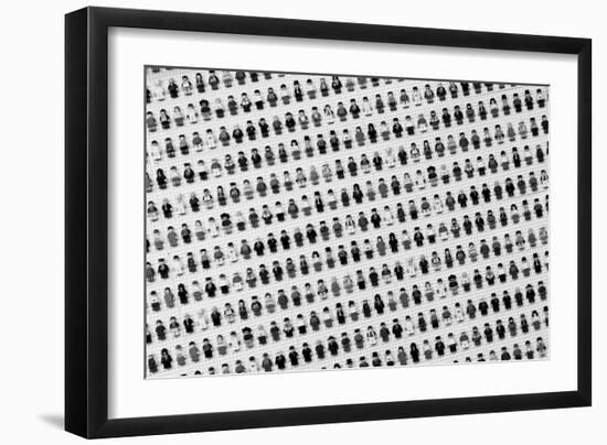 Lego Man Collection Black and White Art Print Poster-null-Framed Premium Giclee Print