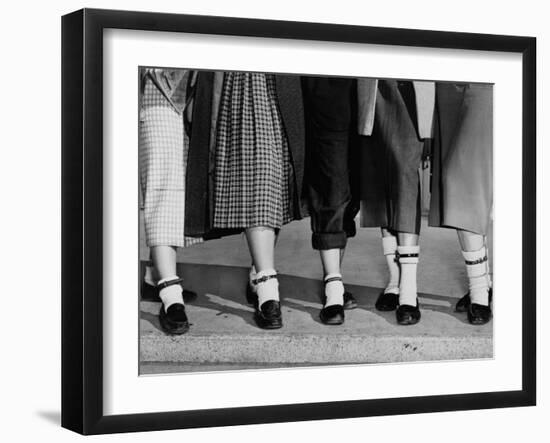 Legs and Feet with Dog Collar Anklets-Roger Higgins-Framed Photo