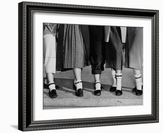 Legs and Feet with Dog Collar Anklets-Roger Higgins-Framed Photo