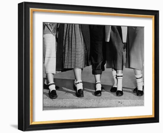 Legs and Feet with Dog Collar Anklets-Roger Higgins-Framed Photo