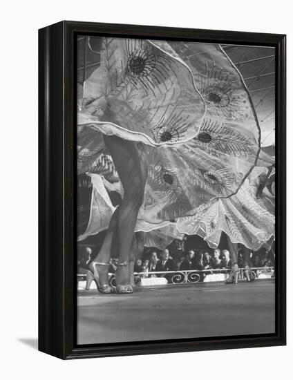Legs and Swirling Skirts of Chorus Girls in Routine at Harem Club-Gjon Mili-Framed Premier Image Canvas