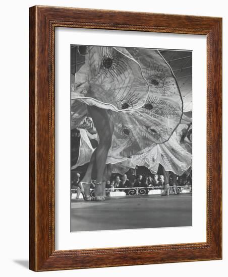 Legs and Swirling Skirts of Chorus Girls in Routine at Harem Club-Gjon Mili-Framed Photographic Print