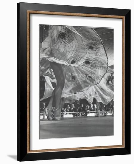 Legs and Swirling Skirts of Chorus Girls in Routine at Harem Club-Gjon Mili-Framed Photographic Print