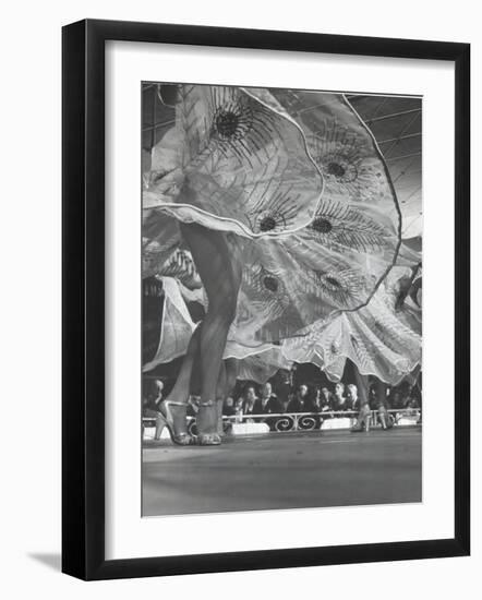 Legs and Swirling Skirts of Chorus Girls in Routine at Harem Club-Gjon Mili-Framed Photographic Print