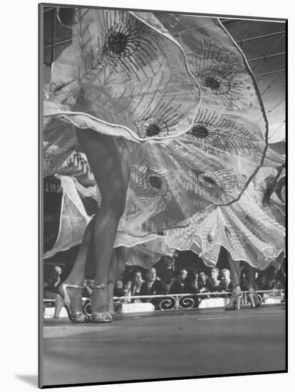 Legs and Swirling Skirts of Chorus Girls in Routine at Harem Club-Gjon Mili-Mounted Photographic Print