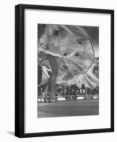 Legs and Swirling Skirts of Chorus Girls in Routine at Harem Club-Gjon Mili-Framed Photographic Print