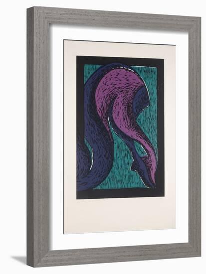 Legs Crossed Nº2, 2019 (Linocut)-Guilherme Pontes-Framed Giclee Print