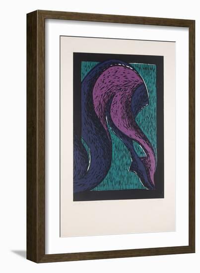 Legs Crossed Nº2, 2019 (Linocut)-Guilherme Pontes-Framed Giclee Print