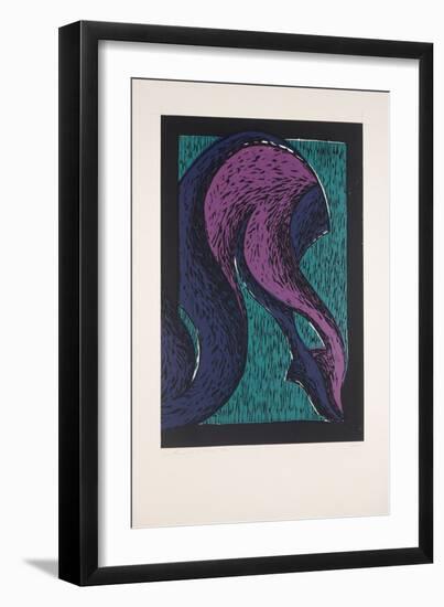 Legs Crossed Nº2, 2019 (Linocut)-Guilherme Pontes-Framed Giclee Print