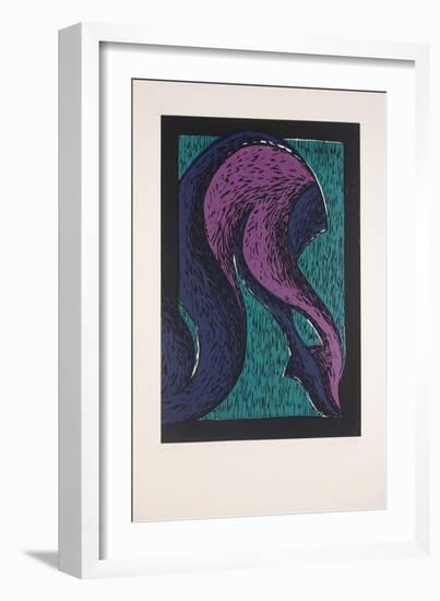 Legs Crossed Nº2, 2019 (Linocut)-Guilherme Pontes-Framed Giclee Print