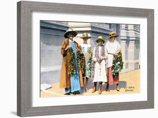 Lei Sellers, Honolulu, Hawaii-null-Framed Art Print