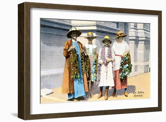 Lei Sellers, Honolulu, Hawaii-null-Framed Art Print