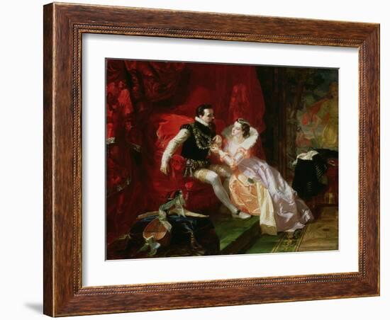 Leicester and Amy Robsart at Cumnor Hall, 1866-Edward Matthew Ward-Framed Giclee Print