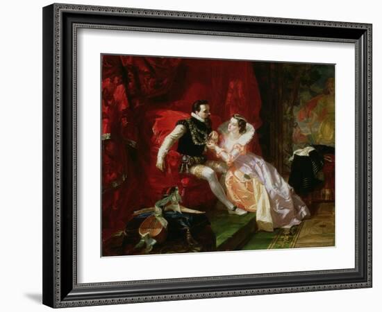 Leicester and Amy Robsart at Cumnor Hall, 1866-Edward Matthew Ward-Framed Giclee Print