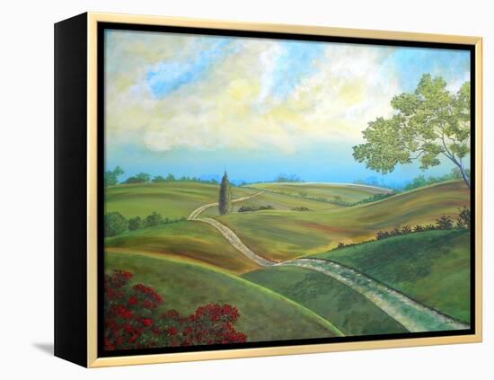 Leicester Countryside-Herb Dickinson-Framed Premier Image Canvas