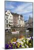 Leie Canal, Ghent, Flanders, Belgium, Europe-Ian Trower-Mounted Photographic Print