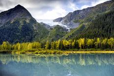 Alaska Glacier Lake - Wide Angle View-Leieng-Framed Premier Image Canvas