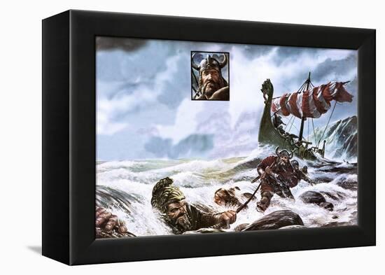 Leif Ericsson's Discovery of North America-Oliver Frey-Framed Premier Image Canvas