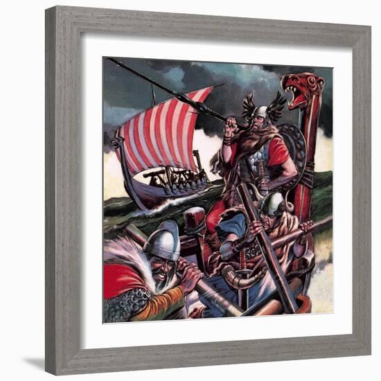 Leif Ericsson, the Viking Who Found America-Ron Embleton-Framed Giclee Print