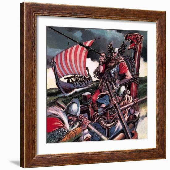 Leif Ericsson, the Viking Who Found America-Ron Embleton-Framed Giclee Print