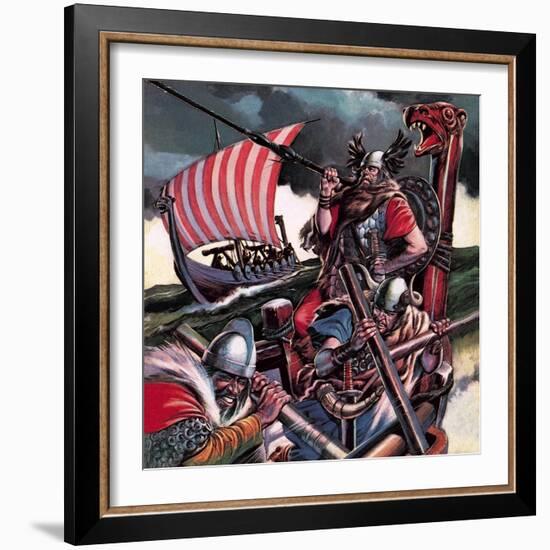 Leif Ericsson, the Viking Who Found America-Ron Embleton-Framed Giclee Print