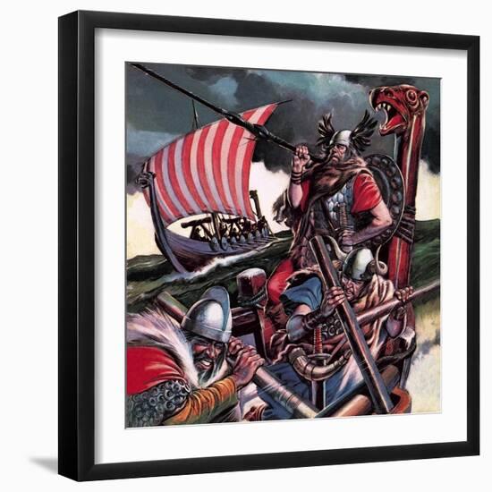 Leif Ericsson, the Viking Who Found America-Ron Embleton-Framed Giclee Print