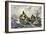 Leif Erikssen Off the Coast of Vineland in a Viking Landing Boat-null-Framed Giclee Print