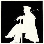 George Gordon Lord Byron a Silhouette of the English Romantic Poet in Profile Sitting on a Chair-Leigh Hunt-Framed Art Print